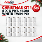 4 x 6pks Paper Roll 150M - Christmas Kit 1
