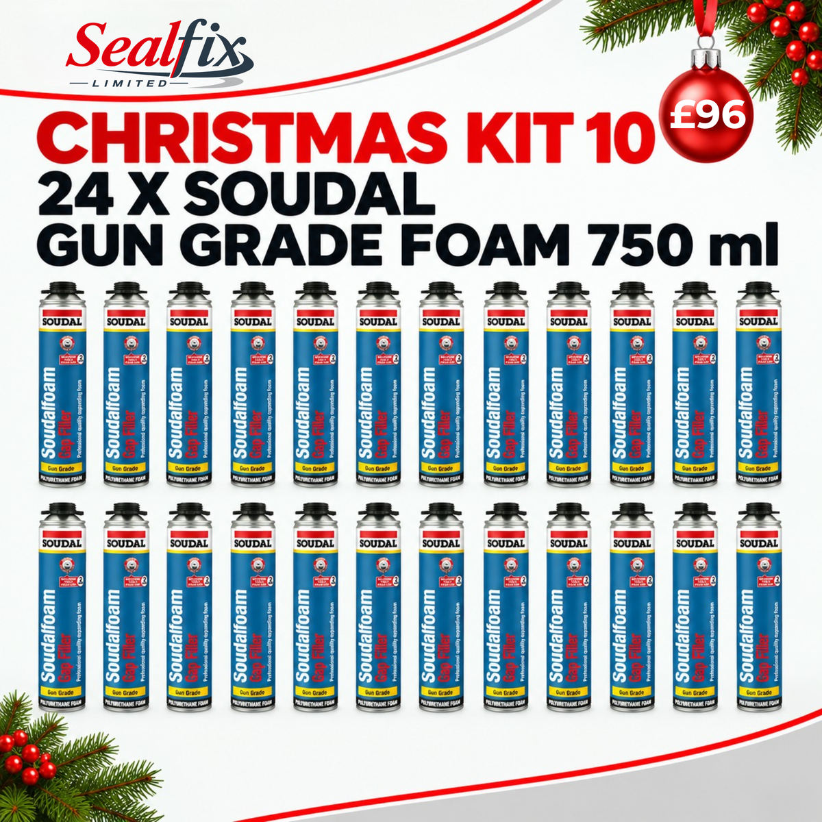24 x SOUDAL Gun Grade Foam - Christmas Kit 10