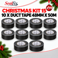 10 x Duct Tape 48MM X 50M  - Christmas Kit 15