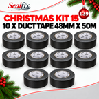 10 x Duct Tape 48MM X 50M  - Christmas Kit 15