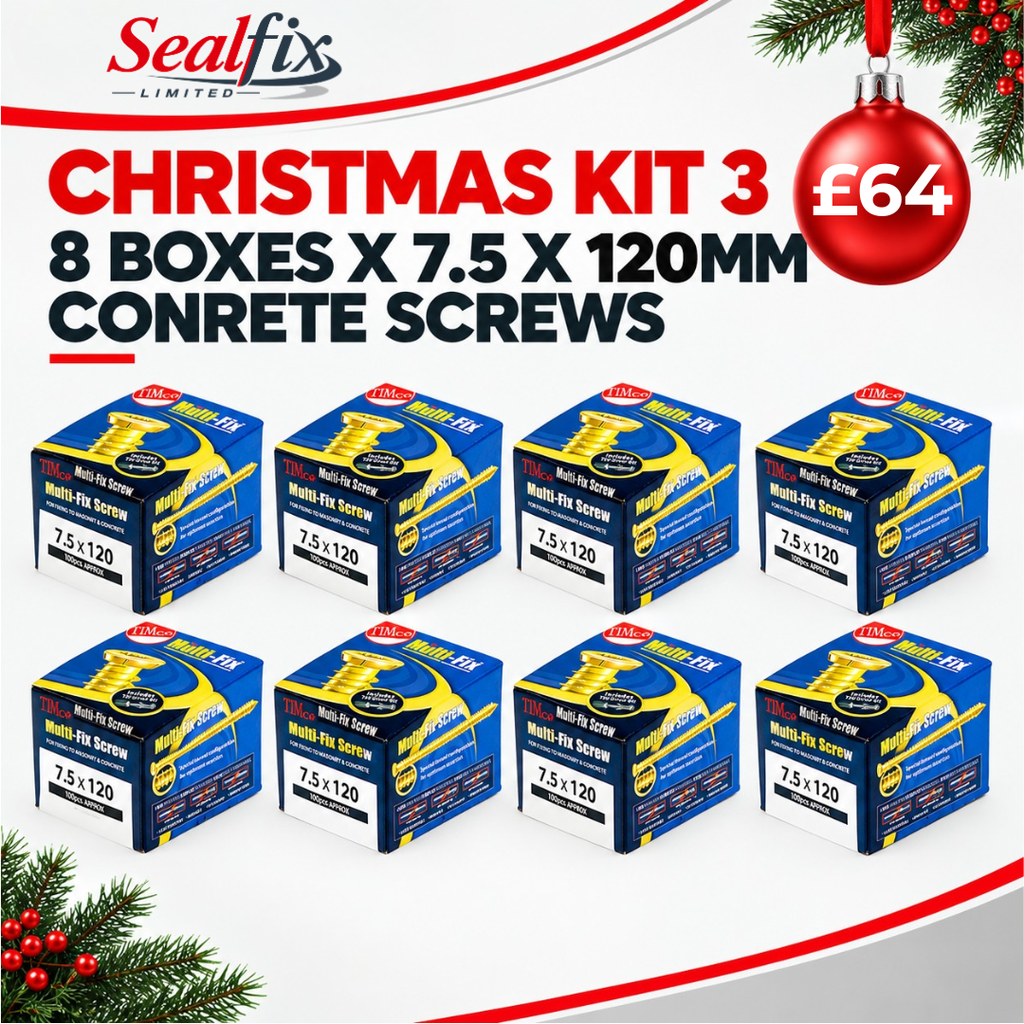 8 x 7.5 x 120mm Concrete Screws - Christmas Kit 3