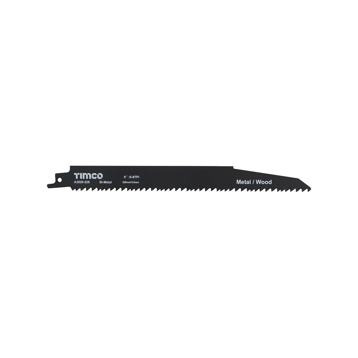 Addax Reciprocating Saw Blades 8TPI - Wood with Nails Cutting - Bi-Metal x 5