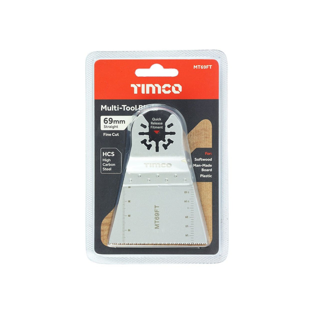 Flush-Cut, Straight Fine, Wood Multi-Tool Blade 69mm
